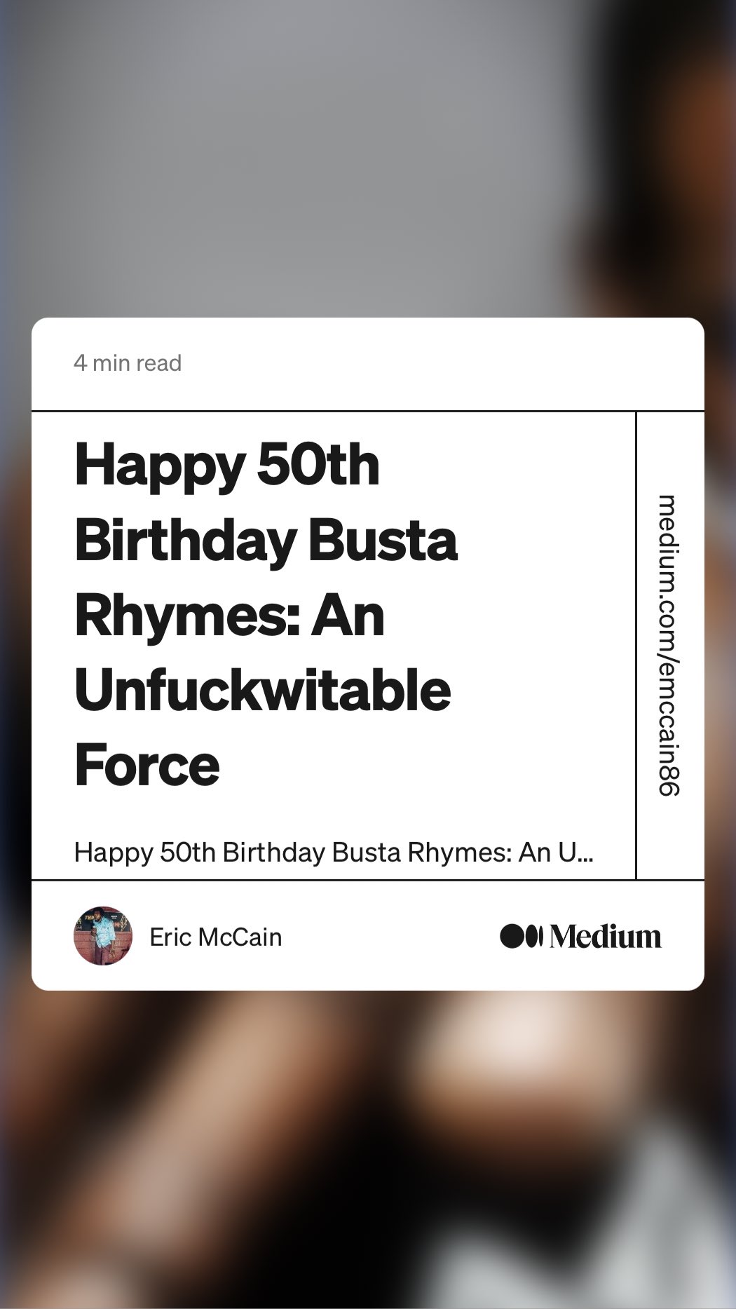  Happy 50th Birthday Busta Rhymes: An Unfuckwitable Force by Eric McCain
 