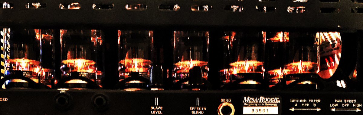 Cleaned and revived my trusty ol’ <a href="/MesaBoogie/">MESA/Boogie</a> Bass 400+ w/ its 12x 6L6 worth of pure tube power and 4x 12AX7 in preamp. Pairing w/ 2x 1x12 Boogie (EV) cabs, various 🎸, fx, etc. This amp handles them all w ease and sounds superb. Demeter VTBP 201 preamp in Return also works 👌😎