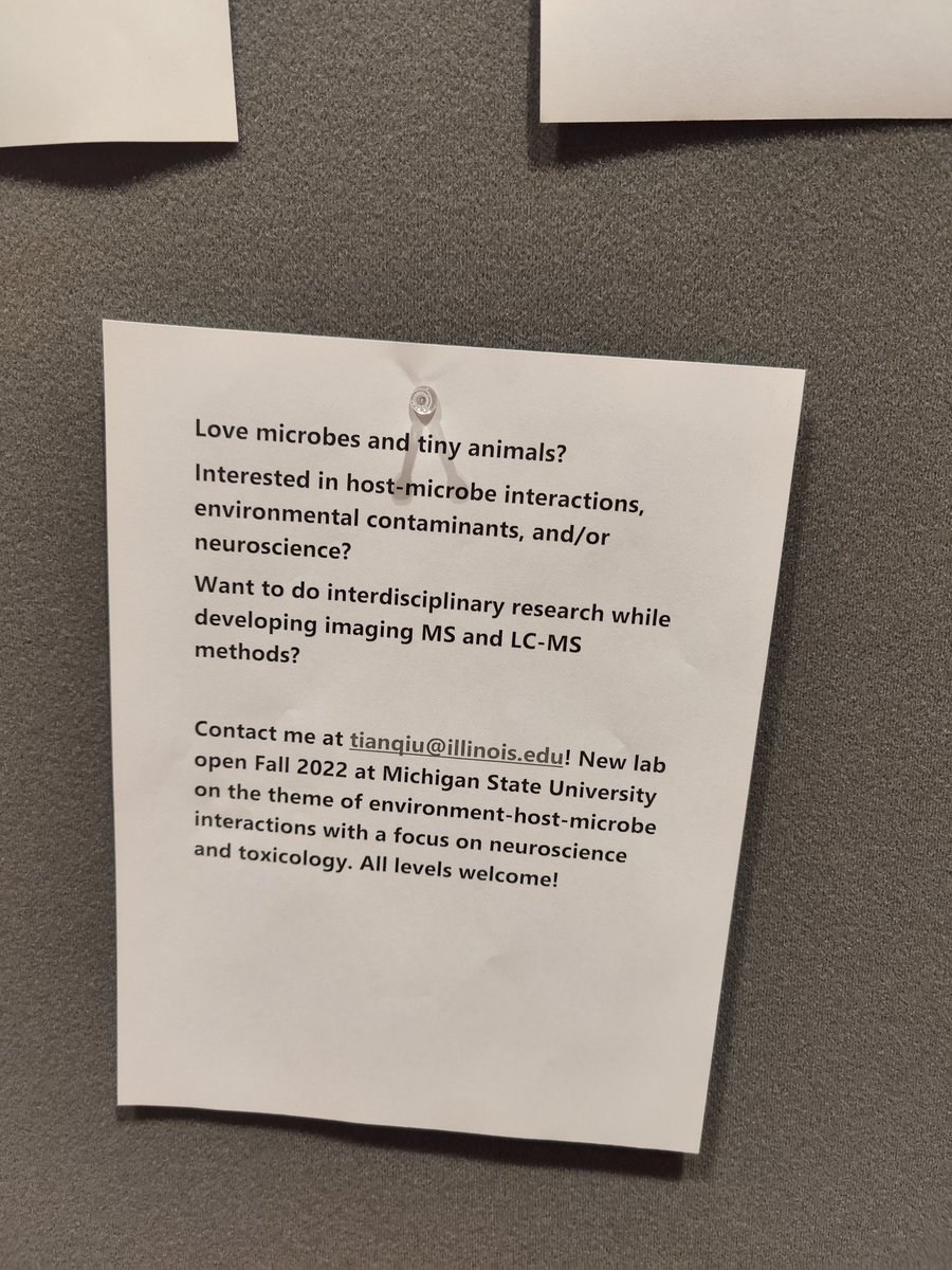 TianAutumnQiu's tweet image. Also took the courage to post on the job board. For the first time! #ASMS2022 @MSUChem