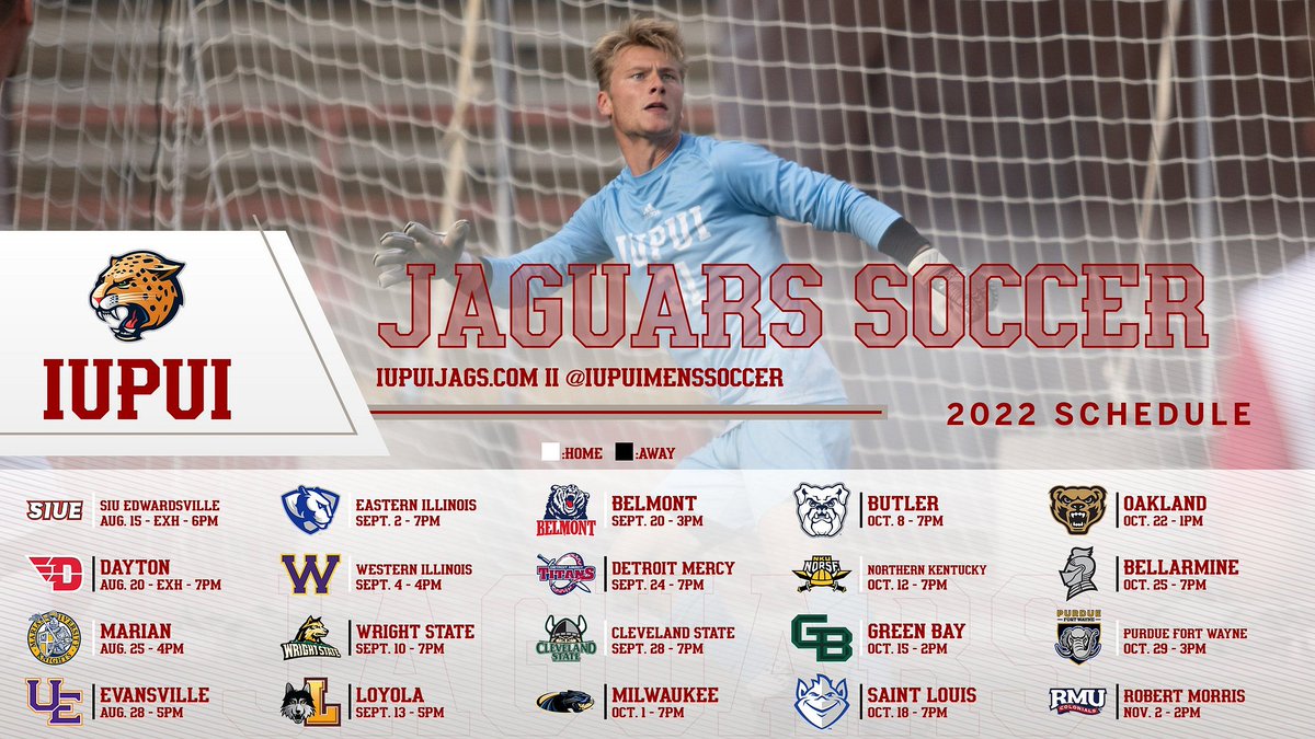 🚨 @IUPUIMensSoccer Sked 🚨

Here's the slate for HC <a href="/S_Druenen/">Sid van Druenen</a> 's first season on the Jags' sidelines. Full release to follow. 

Schedule---> bit.ly/3QdbdeL

#JagsROAR #HLMSOC #IUPUI