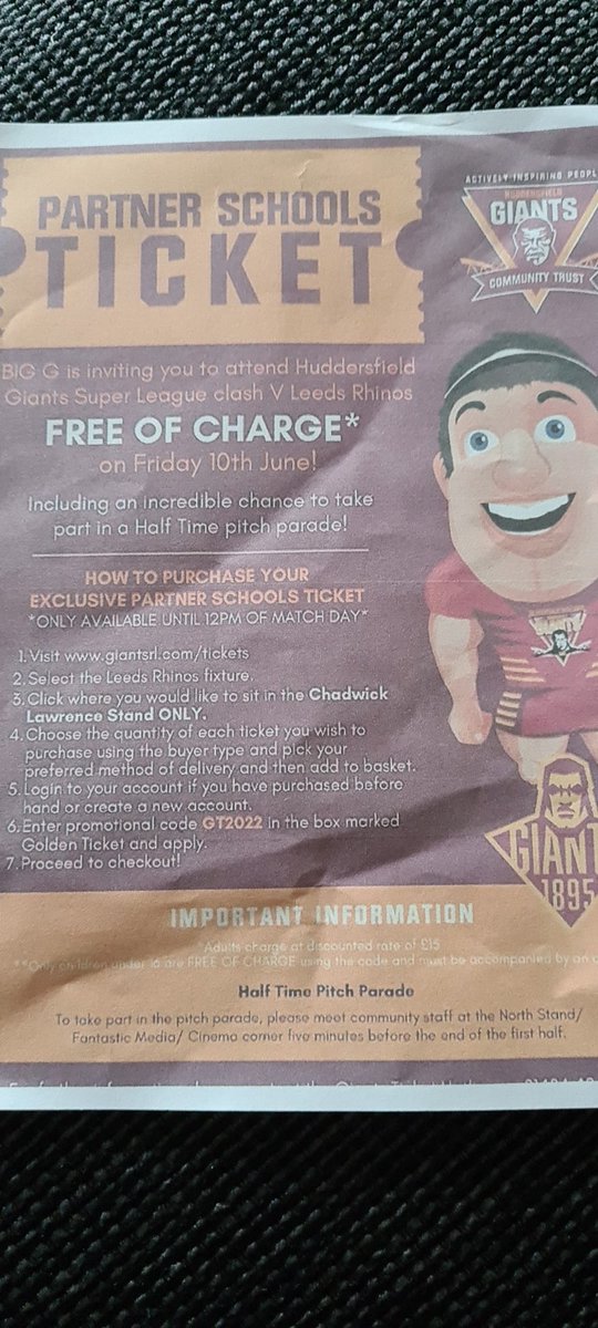 The plan was to take my lad to the <a href="/Giantsrl/">Huddersfield Giants 🐮🔔</a> game tomorrow night. Tried for over an hour, get all the waybto the checkout and says transaction failed. Wonder if this is why the stadium is always empty?
