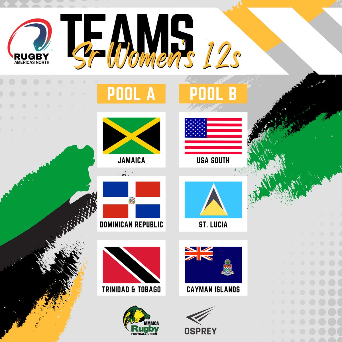 RugbyAmericasN's tweet photo. 🇯🇲 A look at who will be competing at next month's 2022 RAN Sr. Women's 12s competition at the University of the West Indies in Kingston, Jamaica! 🏉

#RANRugby #WomensRugby @WorldRugby @Jamaica_Rugby https://t.co/18n07ilwUO