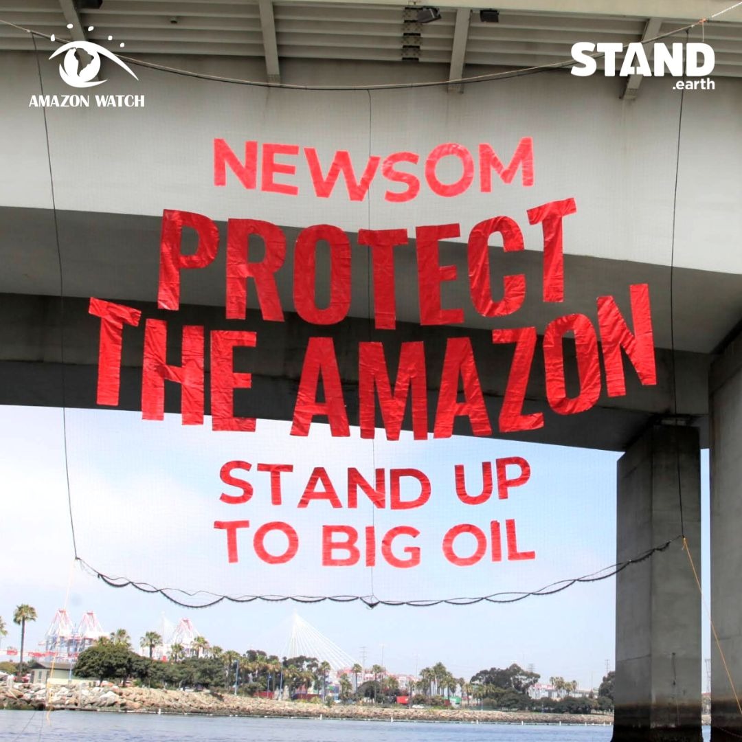 standearth's tweet photo. @governornewsom be a climate leader, live up to your promises &amp; reign in rogue refineries. Do your part to end oil expansion in the Amazon. 

#SummitoftheAmericas #CumbredelasAmericas #LinkedFates 
@amazonwatch https://t.co/NZm58vMHpj