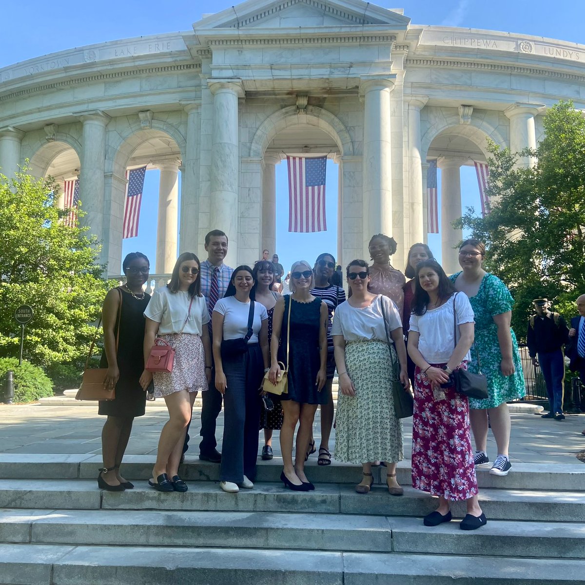 It's #tbt! Today we're throwing it back to Memorial Day when our ambitious Summer 2022 students went to see the President speak at Arlington National Cemetery 🇺🇸
.
.
We'd say that's a pretty solid first week in DC... #notimewasted