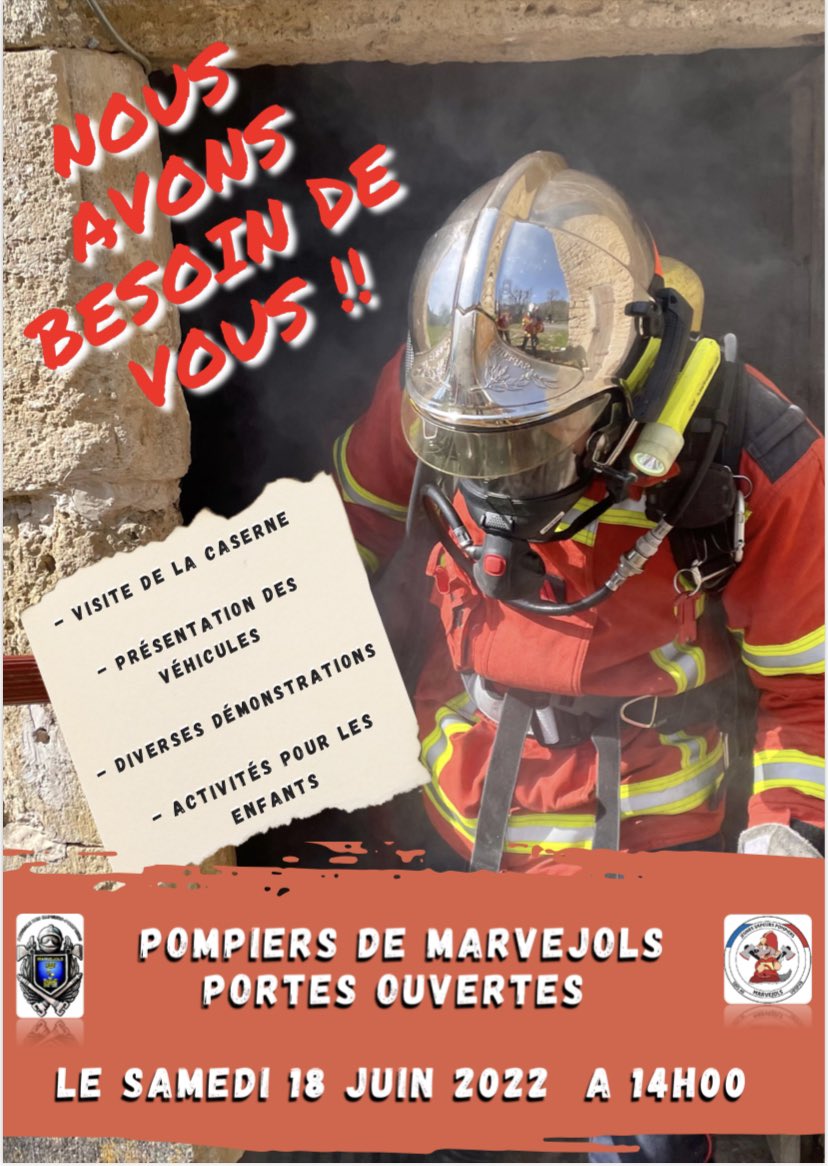 Les jeunes Sapeurs pompiers seront présent et vous accueilleront. Partagez un maximum !!!!