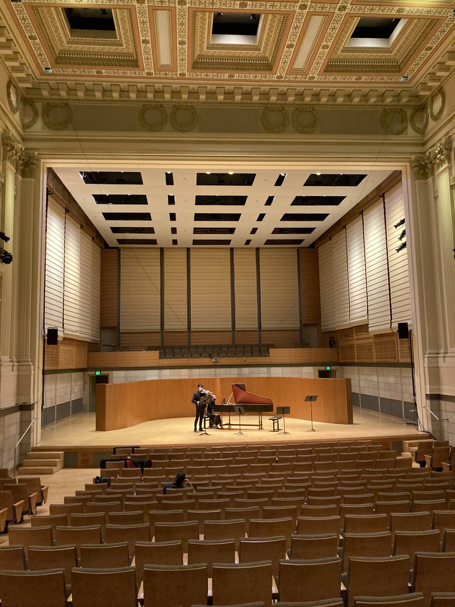 Rehearsals for @EMA_Tweets concerts, part of <a href="/BerkFestExpo/">BerkeleyFest&Expo</a> . Next up: students from San Francisco Conservatory Baroque Ensemble