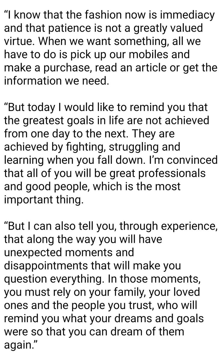 gigicat7_'s tweet image. This from Rafael Nadal to the Academy graduates 👇👏