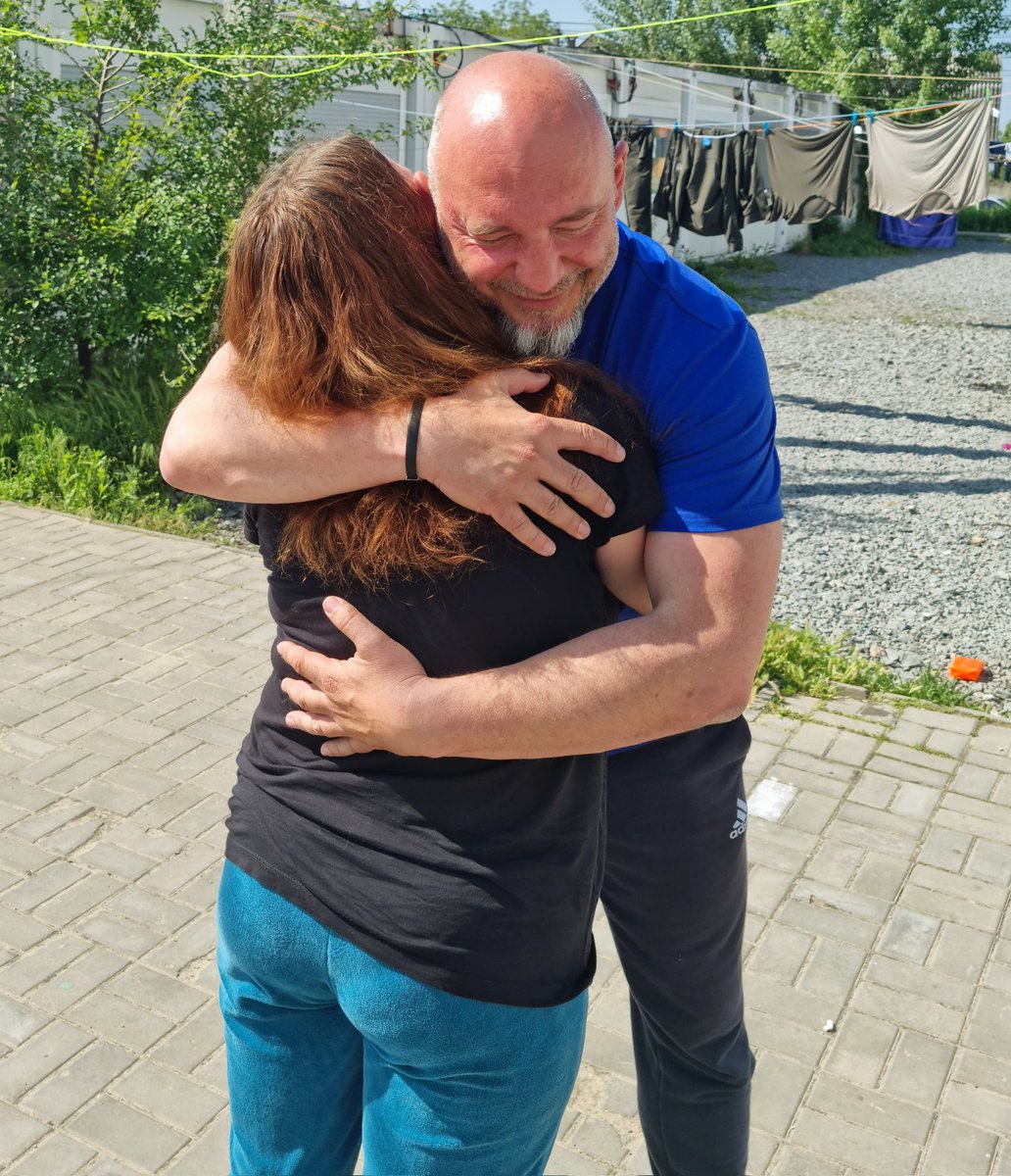 slaven_vujic's tweet photo. I made a promise to Olena from Donetsk, #Ukraine, that I'll find them a place to stay in Dnipro. 
Today she sleeps with her son and her brother in their new home ❤

We don't have much, but we use every single cent wisely to affect as many lives as we can. https://t.co/iqHBNAWGCe