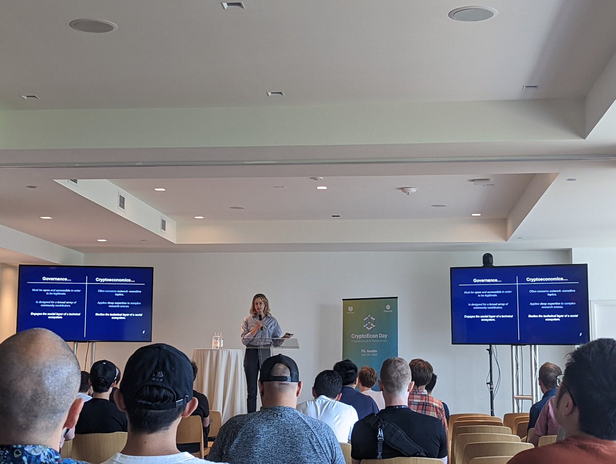 DeveloperAlly's tweet photo. @kaitlin_beegle helping us understand decentralised governance in the crypto economy #cryptoecon @Filecoin @FilFoundation @protocollabs https://t.co/RwbgHah6Oa
