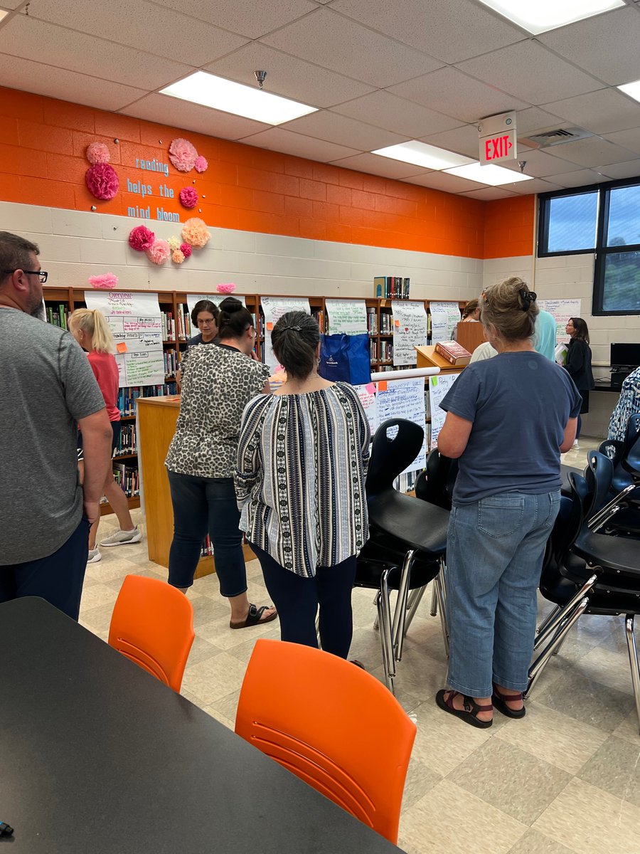 LizAnne1973's tweet photo. Sevier County Educators are ROCKING it. Analyzing their own HQIM (high quality instructional materials) and completing a gallery walk to see their colleagues’ work, too! All for students! #Read360 #Literacymatters https://t.co/xxPTQEfU2w