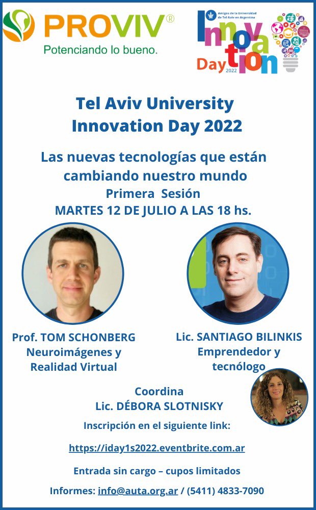 provivglobal's tweet photo. Les invitamos al INNOVATION DAY juntos a Tel Avid University! A seguir sumando conocimientos 🙌🏽 https://t.co/JGcm6GnEvT