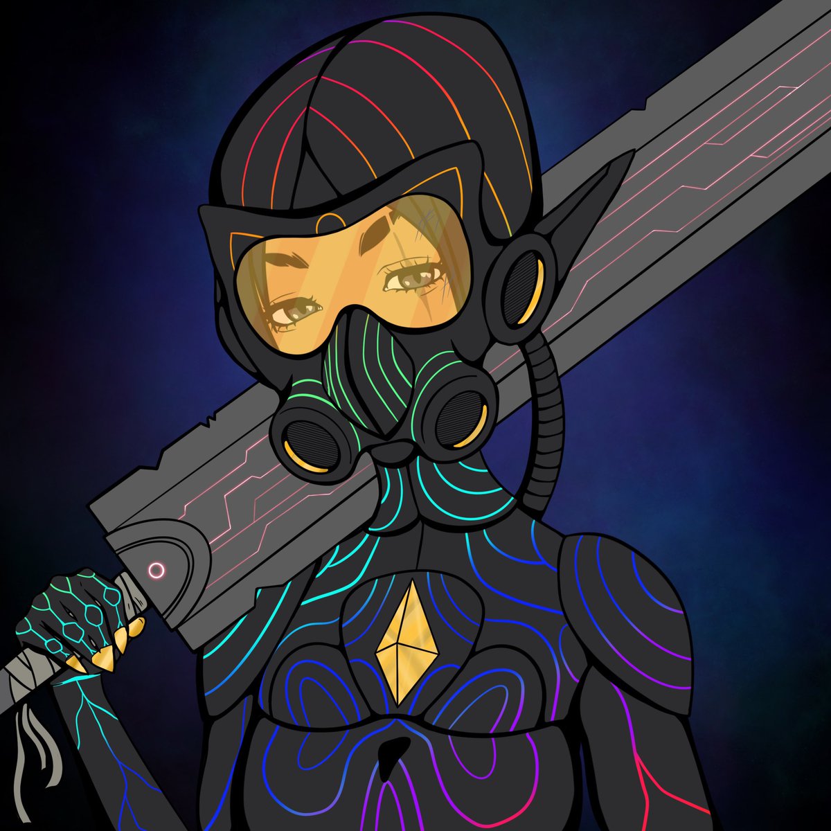 BecherMarian's tweet photo. She looks cold with sword and RGB colors  !!!! @JunityNFT 
#NFTCommunity #NFTs #NFTGiveaway #nftart #NFTartists #DIscord #NFT #NFTCollection #nftcollector #NFTfamily #NFTfamily #NFTcollections  #Memes  #NFTdrops #NFTProject #nftcollectors https://t.co/VAQGYCga4P