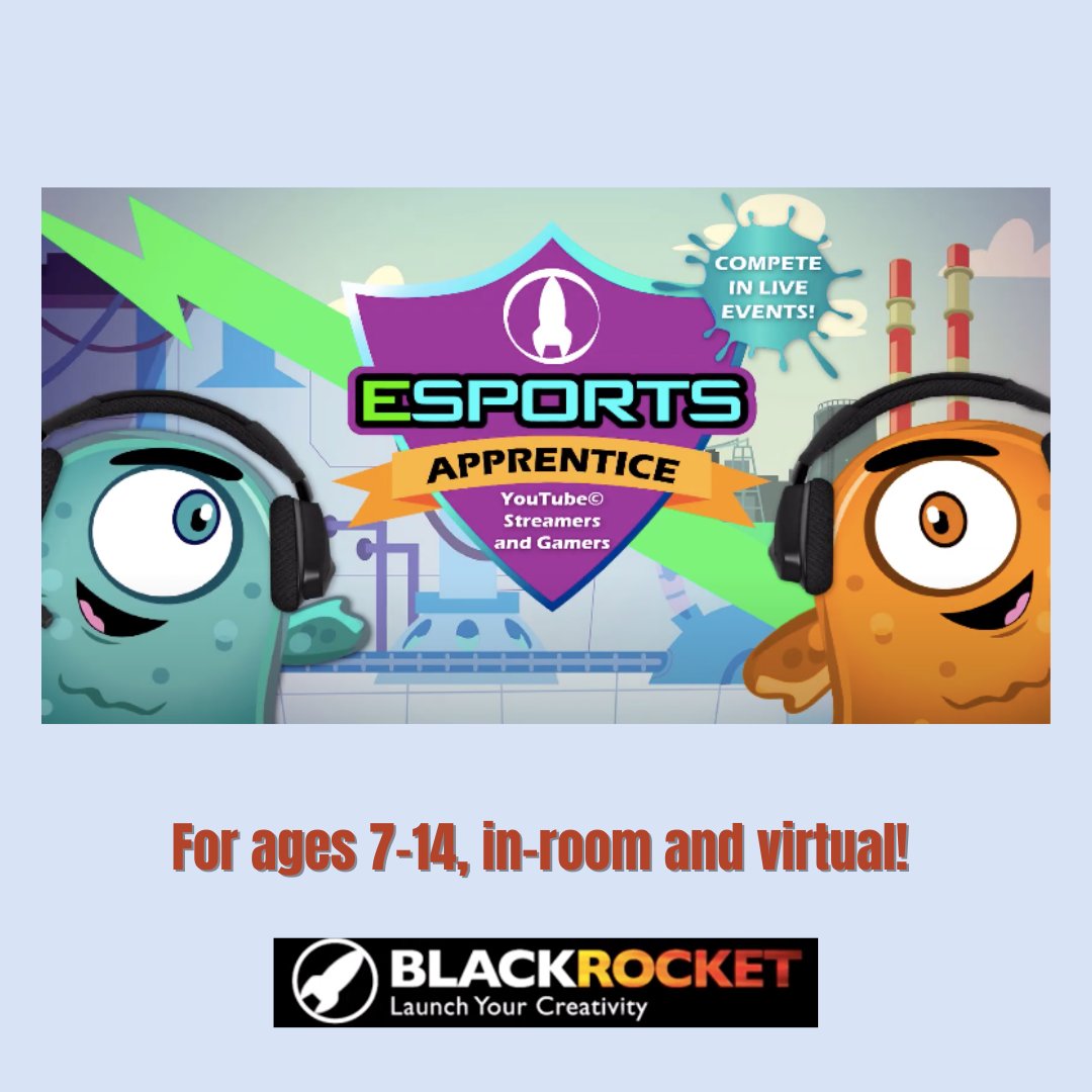 Does your child want to be the new Esports star? Our class called Esports Apprentice is all about learning the basics from producing live commentary, using streaming software, and learning online safety! Head to our website for more information! #esports #videogames #kidsesports