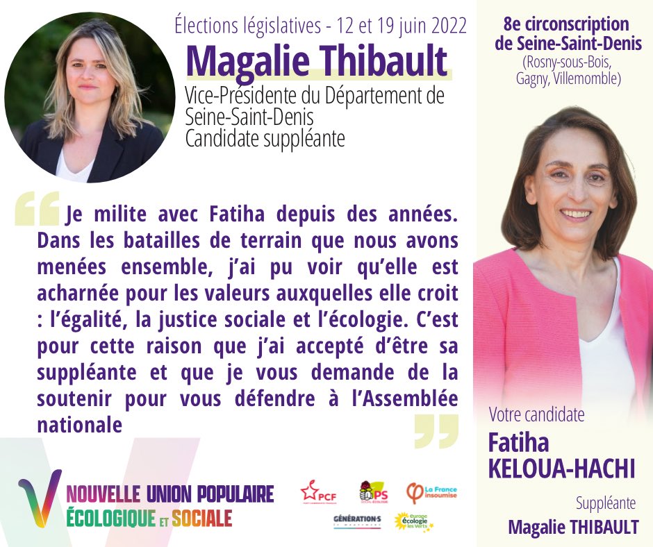 KelouaF's tweet photo. 👏🏽Un immense merci à @ThibaultMagalie, ma suppléante, pour son soutien essentiel. Avec Magalie nous militons ensemble depuis de longues années. Ensemble nous formons un binôme qui vous défendra avec force et détermination à l’Asssemblée Nationale. #legislatives2022 #NUPES https://t.co/v68p9cSr7k