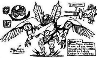 Kainsword17a's tweet photo. Here are some more SHADOW-Kaijin doodles from my Seigi no Senshi Captain-Japan universe. This is another of my 2022-season of monster-designs.
#オリジナル怪人 #CaptainJapan https://t.co/rR9WoZw4xA
