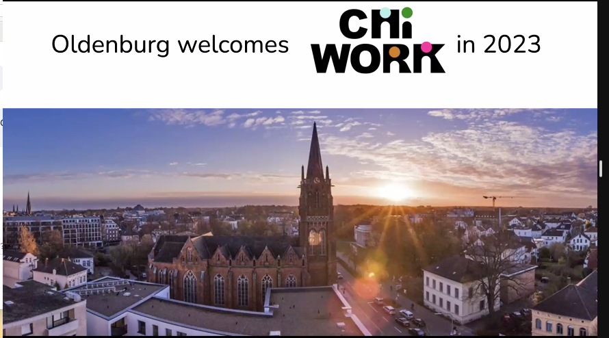 drmaxlwilson's tweet photo. @andrewkun @oshaer @SusanneCJBoll @CHIWORKsymp #chiwork23 will be at Oldenburg in Germany! @SusanneCJBoll invites you all to the conference. She will be co-chairing with @AnnaCox_ . It will be mid june again (exact dates TBC) at the Oldenburg Institute for IT OFFIS. https://t.co/g0UaobnNYO