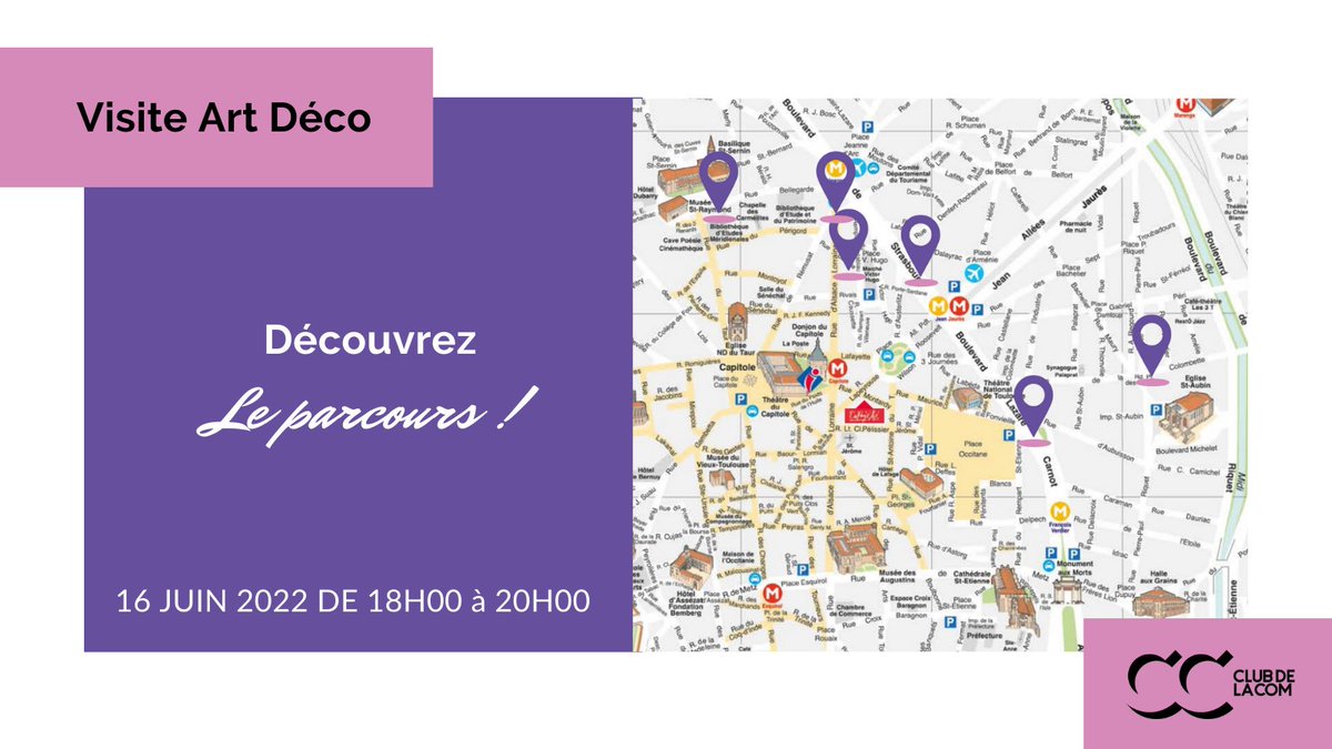 La visite Art Déco organisée par la commission #culture, c'est bientôt ! 

On vous dévoile les grandes étapes du parcours. Serez-vous capable d’identifier les lieux que nous allons contempler ? 

Quelques places sont encore disponibles : bit.ly/3wce9iK

#artdeco