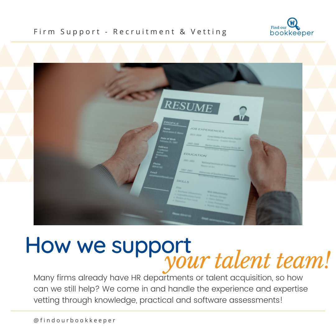 We support your team by putting your candidates through accounting knowledge &amp; practical work assessments. HR knows your biz, but we help determine if the candidates can do the work you want to hire them for....saving you time, money, and frustration! ow.ly/L4Oz50JtXek