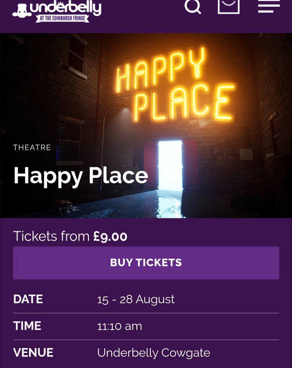 🔥 ED FRINGE 🔥

We're performing at Underbelly, (<a href="/FollowTheCow/">Underbelly Edinburgh</a>) this year on the Iron Belly stage &amp; we cannot WAIT!

This will be our third time at <a href="/edfringe/">Edinburgh Festival Fringe</a> with our latest show Happy Place 🚪

So grab some tickets, your Happy Place awaits... underbellyedinburgh.co.uk/events/event/h…