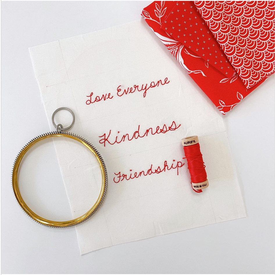 Today is the day! Join Susan Ache, Aurifil Threads and Moda Fabrics for a summer stitch along. 
.
.
Today you need to visit auribuzz.com/2022/06/09/sti… . They have shared the details for the stitch along and the first set of words. 
Moda and Susan