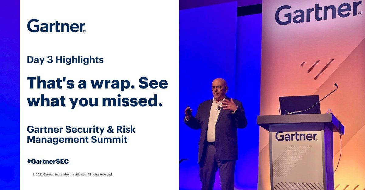 Gartner on Twitter "We hope you enjoyed Day 3 of the Gartner Security