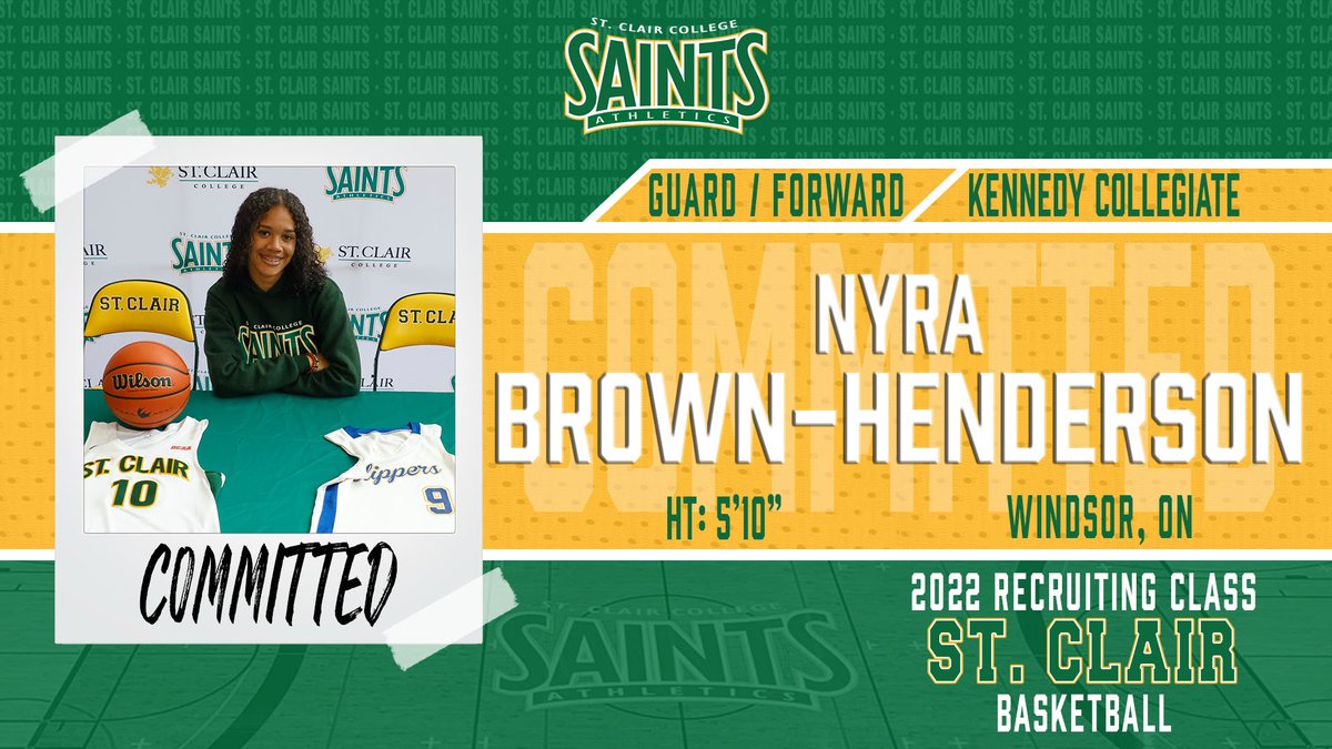 <a href="/stclairsaints1/">Saints Athletics</a> Women’s Basketball snag 5'10" G/F Nyra Brown-Henderson (Windsor, ON/Kennedy Collegiate) entering the 2022-23 season saintsathletics.ca/general/2021-2…