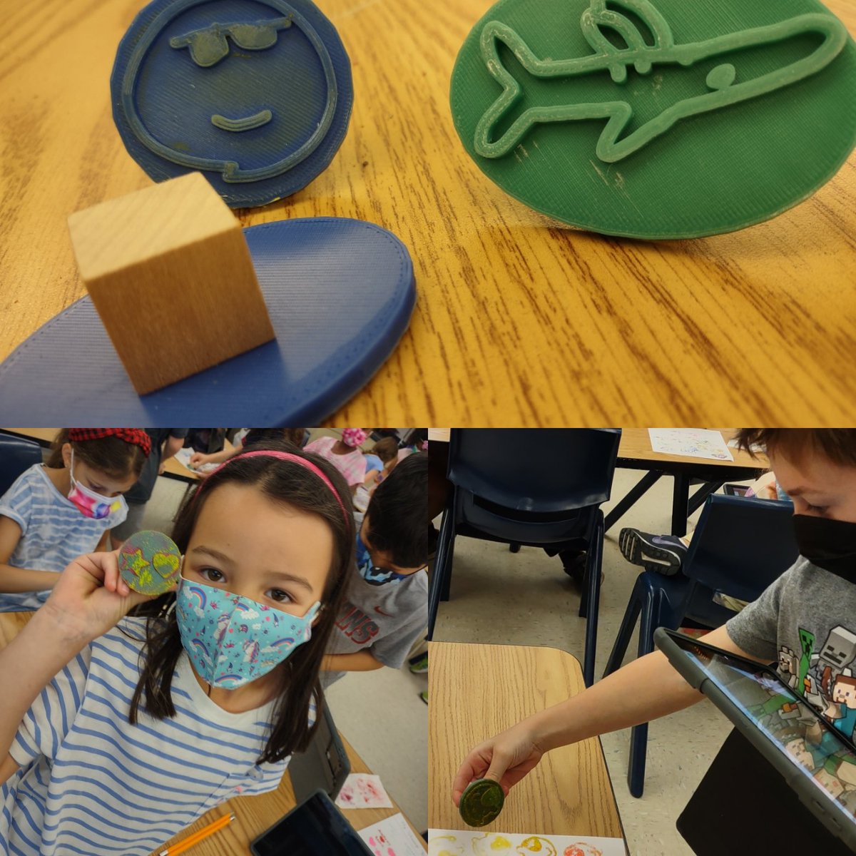 OSPScientists's tweet image. 1st graders studied sky patterns during their final unit!  Then they designed and printed their own stamps to investigate different types of patterns. #FXWSteam #FXWScience