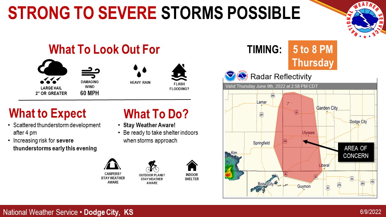 NWS Dodge City on Twitter "Thunderstorms are expected move across