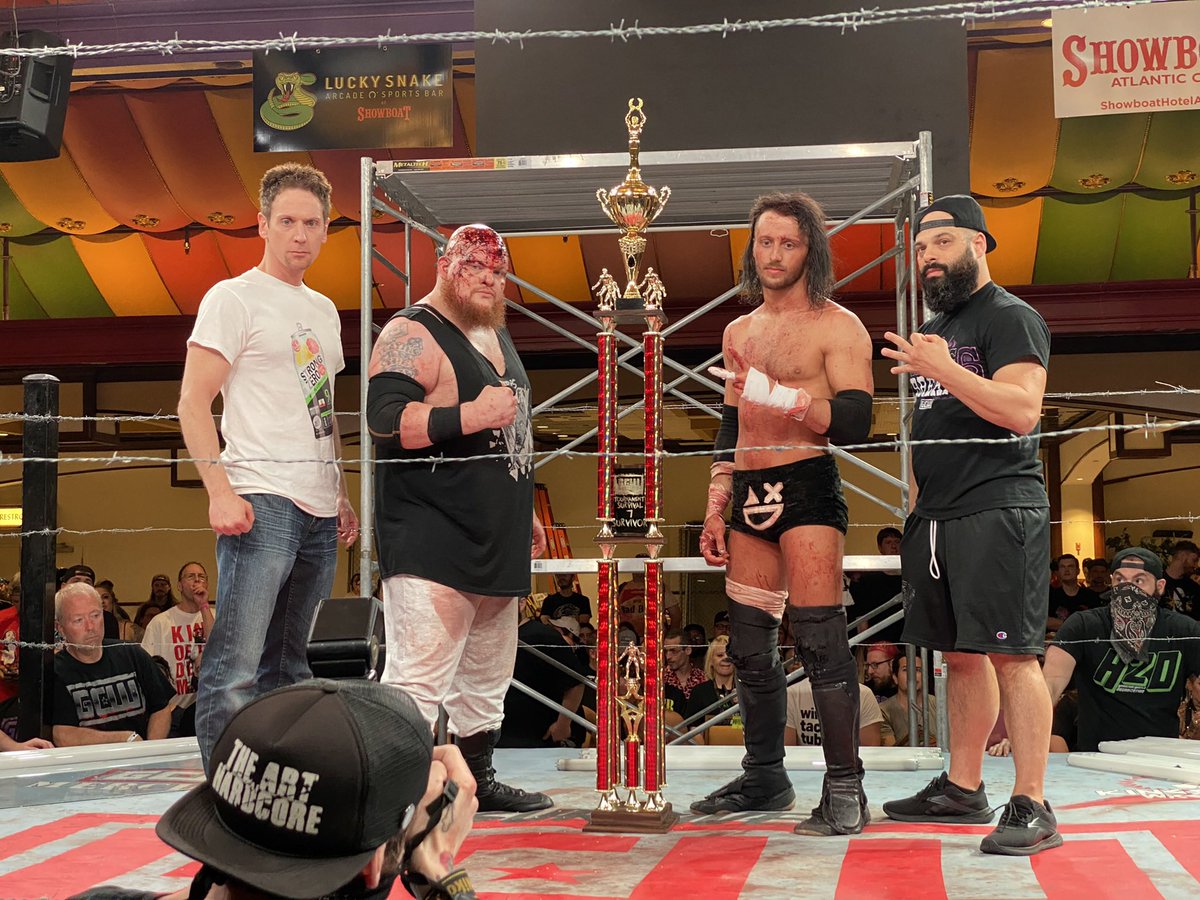 theMattEmerson's tweet photo. I popped when I noticed that Sick Nick Mondo was wearing a Strong Zero shirt. Fuck, I miss Japan. #TOS7 https://t.co/ZVe3GTXoUJ