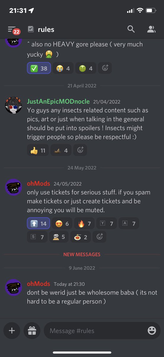 OhmodsUpdates's tweet photo. new rule 

“wholesome baba” wow rlly mods https://t.co/iJJopDAKIk
