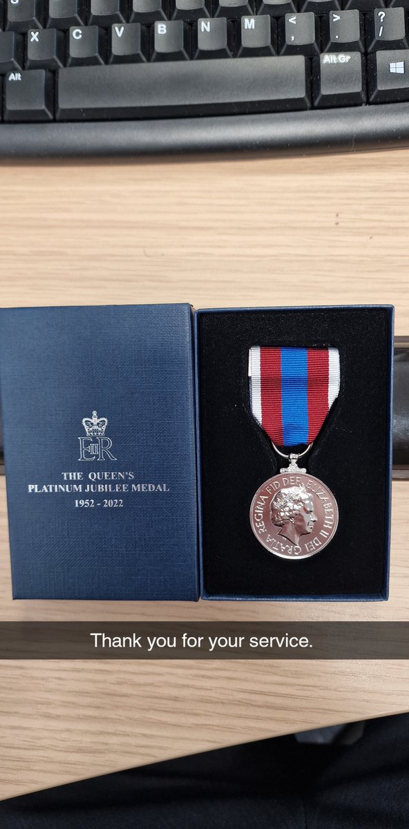 Jacko310895's tweet photo. Got my Jubilee medal 👌 https://t.co/D2ksmIBcIZ