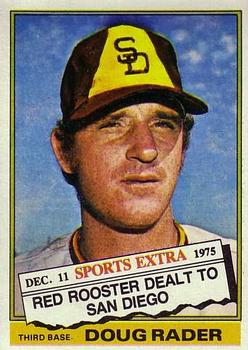 PaintedCap's tweet photo. Doug Rader
1976 #Topps Traded #44
Artist’s Motivation: Traded by #Astros to #Padres for Larry Hardy and Joe McIntosh, 12-11-75.
#PaintedCap Techniques: Logo compression (LC): botttom, Basic wrinkle texture (BWT), Collar striping (CS). https://t.co/TrPAyQyzFW