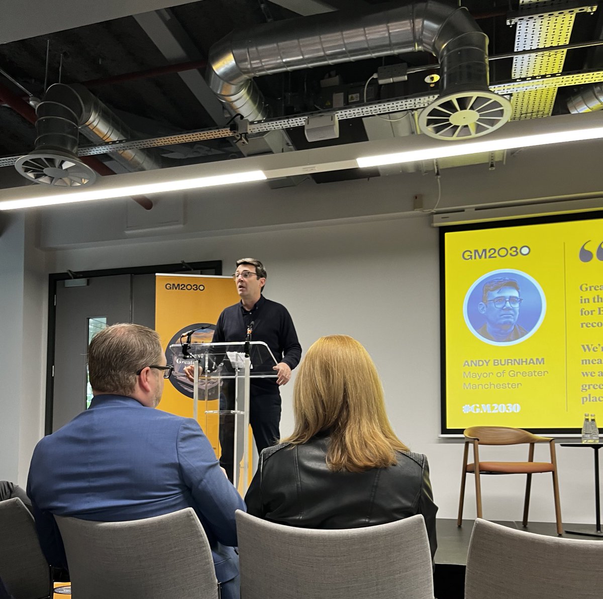 SamDunnMCR's tweet photo. What a great event to be involved with #GM2030. Thanks to everyone involved and  the speakers for their very insightful and inspirational insights into the future of our region. #manchester #mc2 #northwest https://t.co/Due9jQjTkk