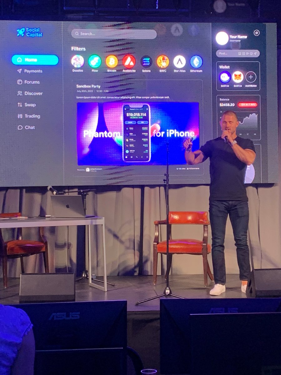 Great demo from <a href="/mike_fickle/">Mike Fickle</a> and our friends at <a href="/SoCapIsLit/">Social Capital</a> at #HackerHouseAustin 

They are building something that many of us could be using quite soon👀