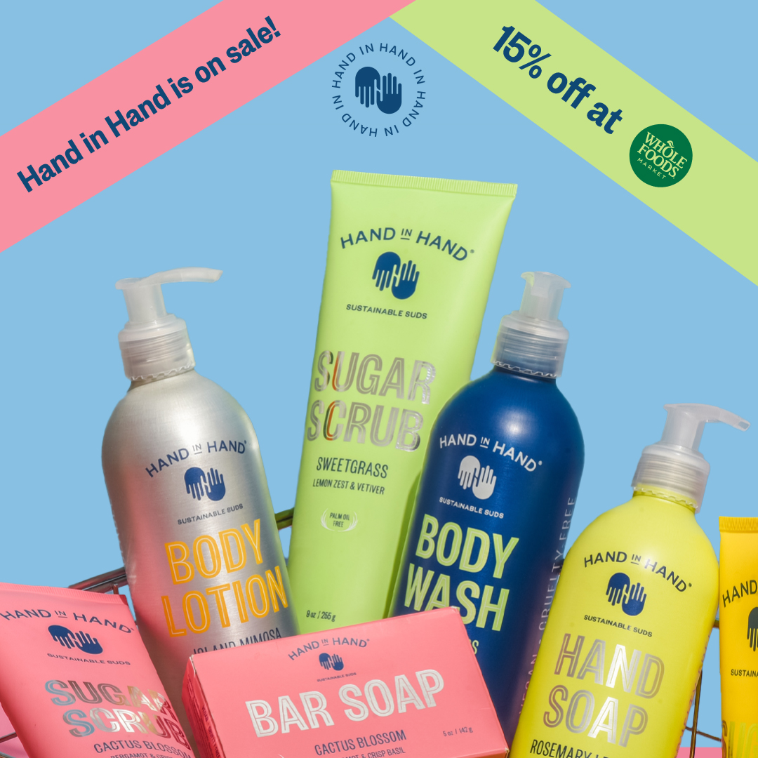 Get 15% off your favorite skincare products at @wholefoods this month! Visit handinhandsoap.com to find a store near you! #handinhandsoap #promo #skincare