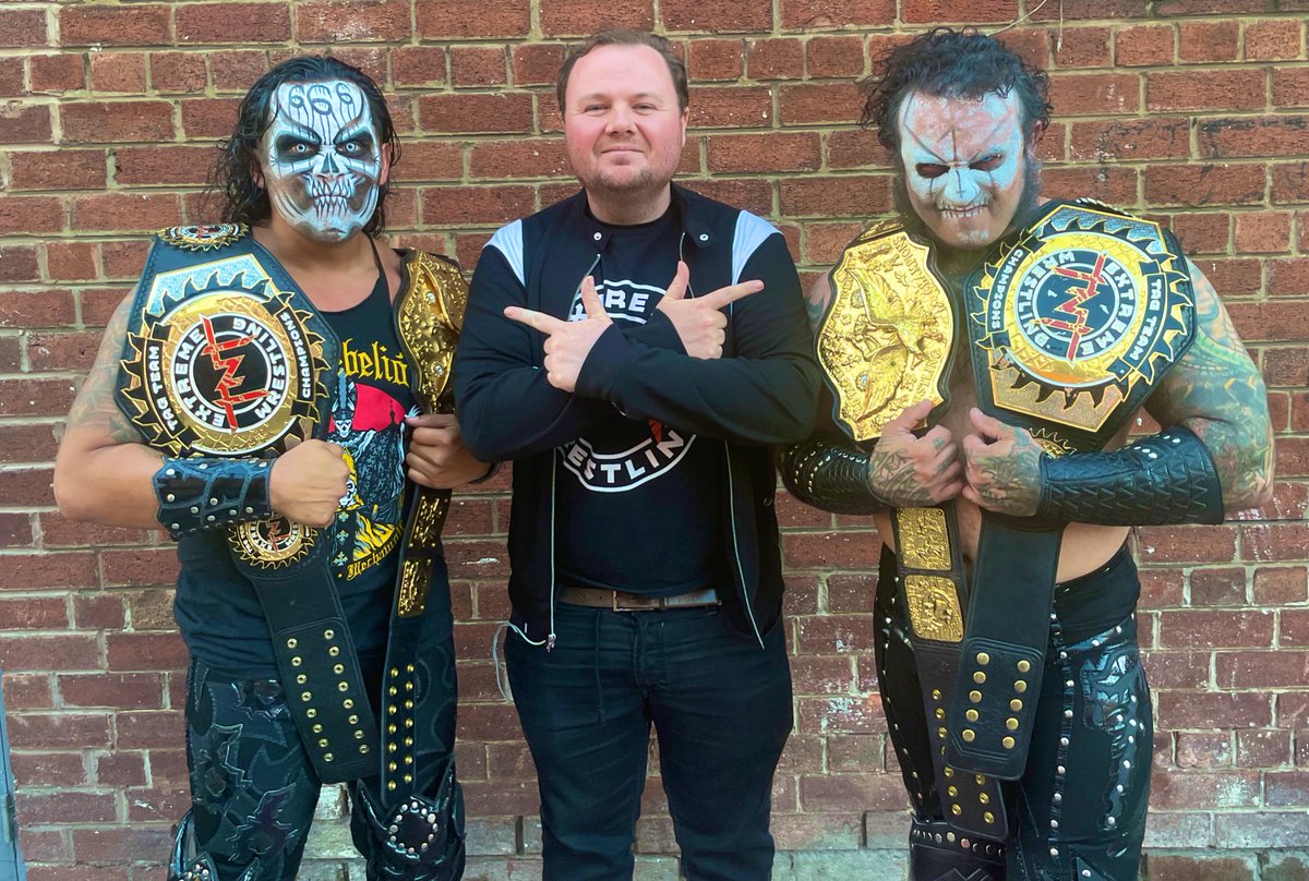 MrLeeMcAteer's tweet photo. π Congratulations to the NEW @TNTExtremeWres and STILL @nwa tag team champions!
@Bestia666tj #MechaWolf
#GoingOffBigTime https://t.co/2YWuXjhUho