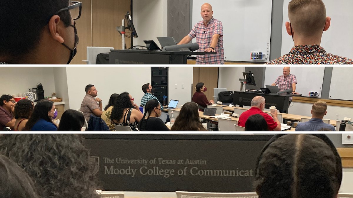 VocesCenter's tweet photo. @VocesCenter #VocesInstitute #Day4 @marvinbendele presenting on oral history and Foodways. Marvin Bendele is the Executive Director of Foodways Texas and Lecturer in the American Studies Department @UTAustin.  #Latinas #Latinos #oralhistory https://t.co/U0MwiXGjeI