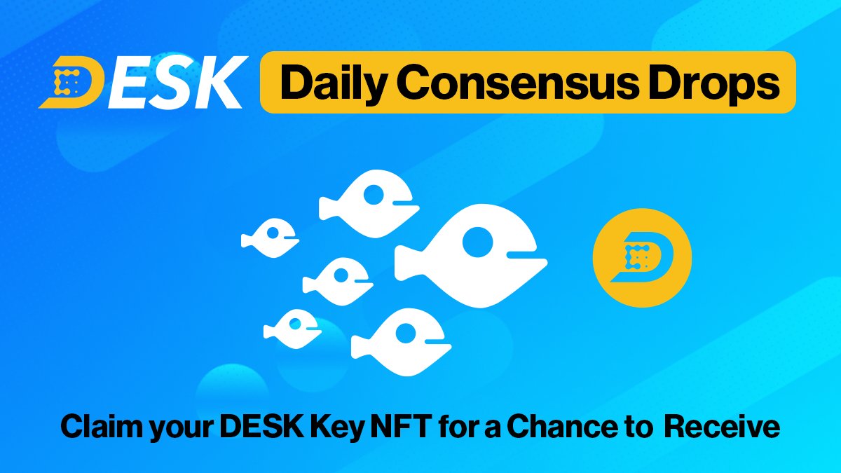 CoinDesk's tweet photo. π We're dropping 500 DESK three times a day to the newest IRL attendees who have claimed a DESK Key NFT.
For instructions, check your email for the subject line "Claim Your DESK Key NFT Today."
#DESKDrop #Consensus2022
https://t.co/wqQyJ4x59L https://t.co/RRx5e3me0v