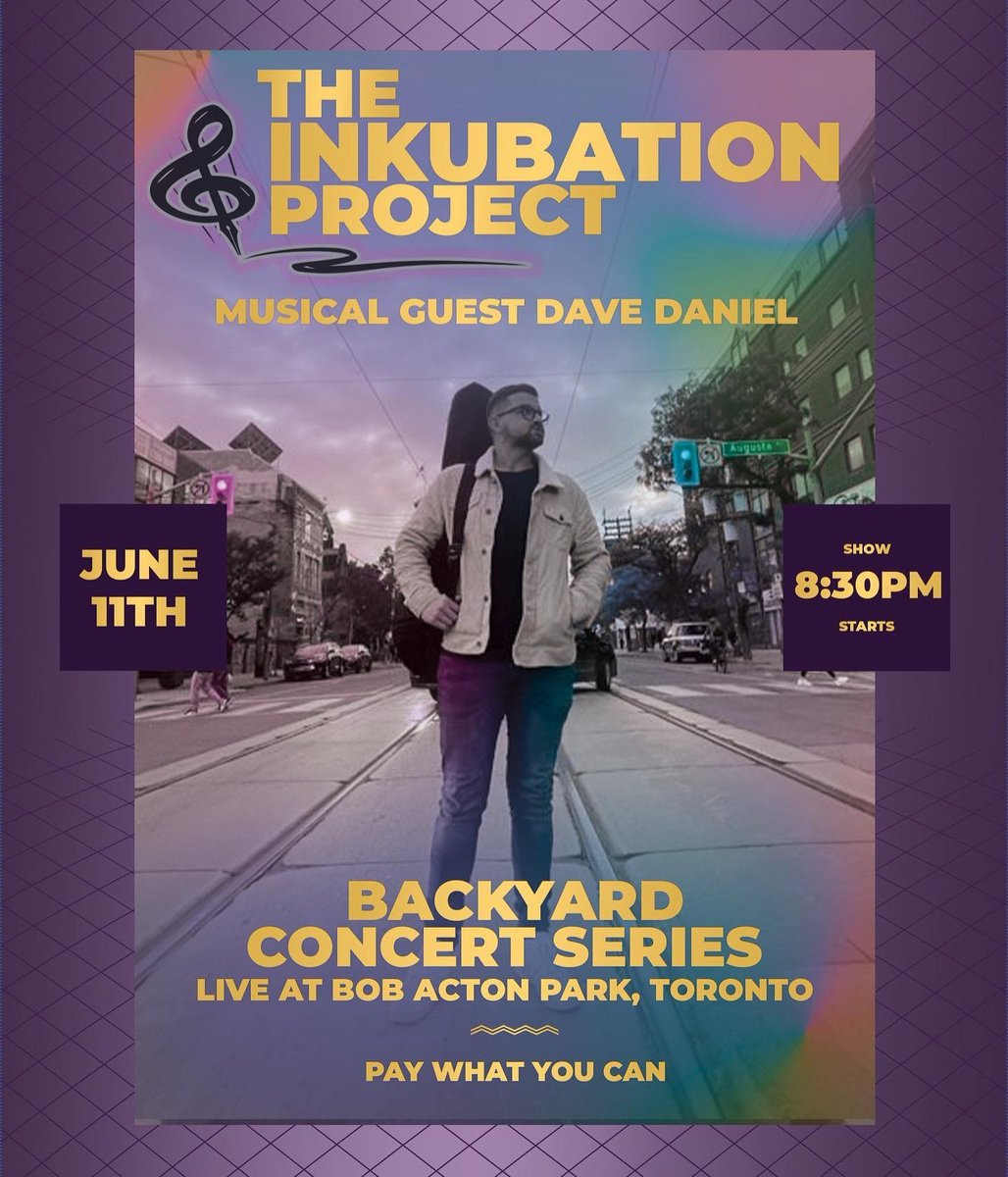 isaacdanieleng's tweet photo. Saturday at #BobActonPark!
@inkubationprjct
#livemusic #toronto #to #davedaniel #bobacton https://t.co/eflUYZORNH