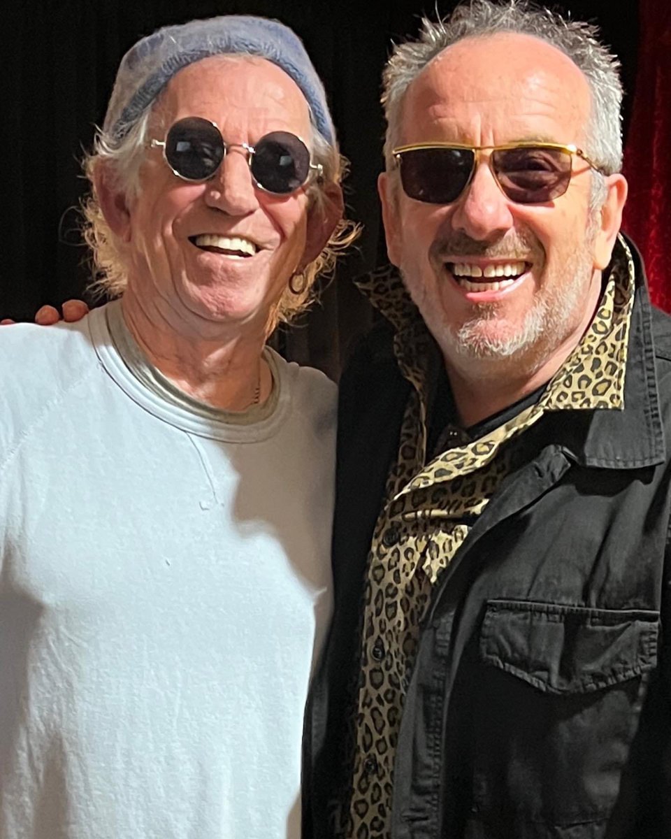 Great to catch up with Elvis Costello in his hometown! <a href="/ElvisCostello/">Elvis Costello</a>