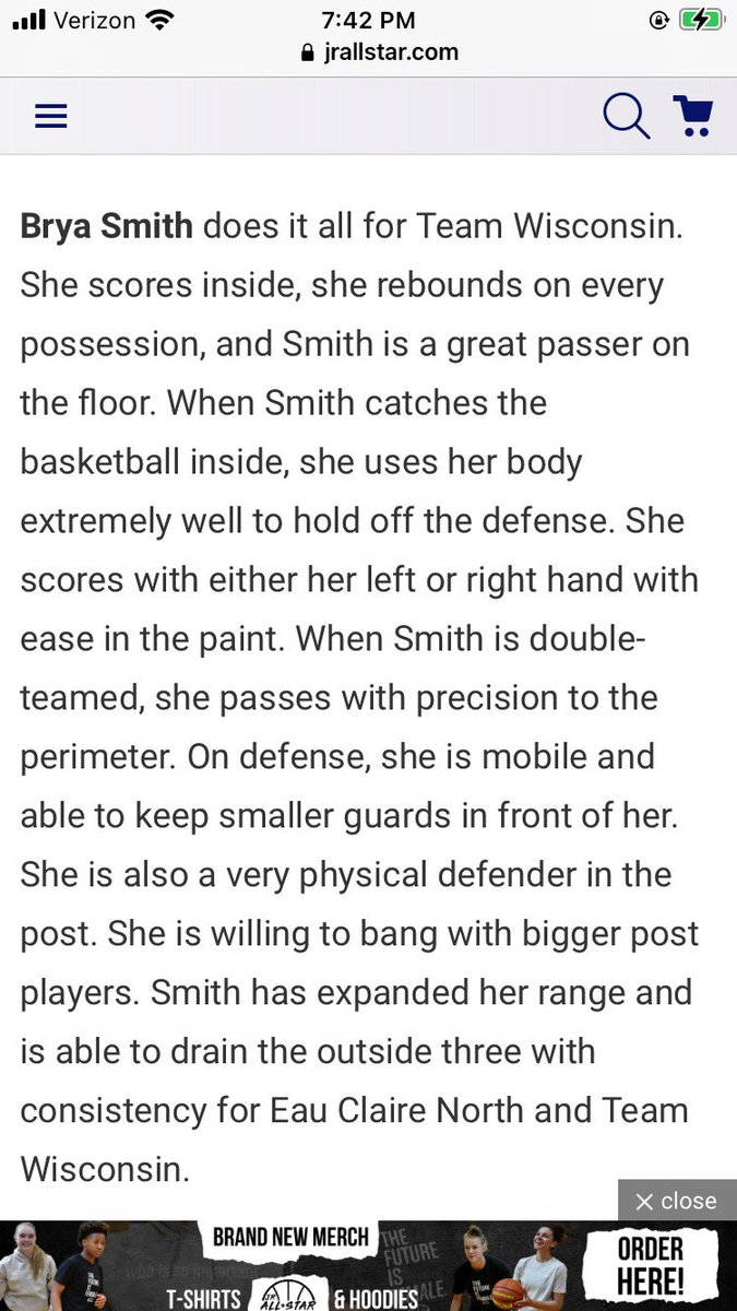 Thank for the write up <a href="/JrAllStarWI/">Wisconsin Jr. All-Star GBB</a> can’t wait be on the court again at summer jam 🤍