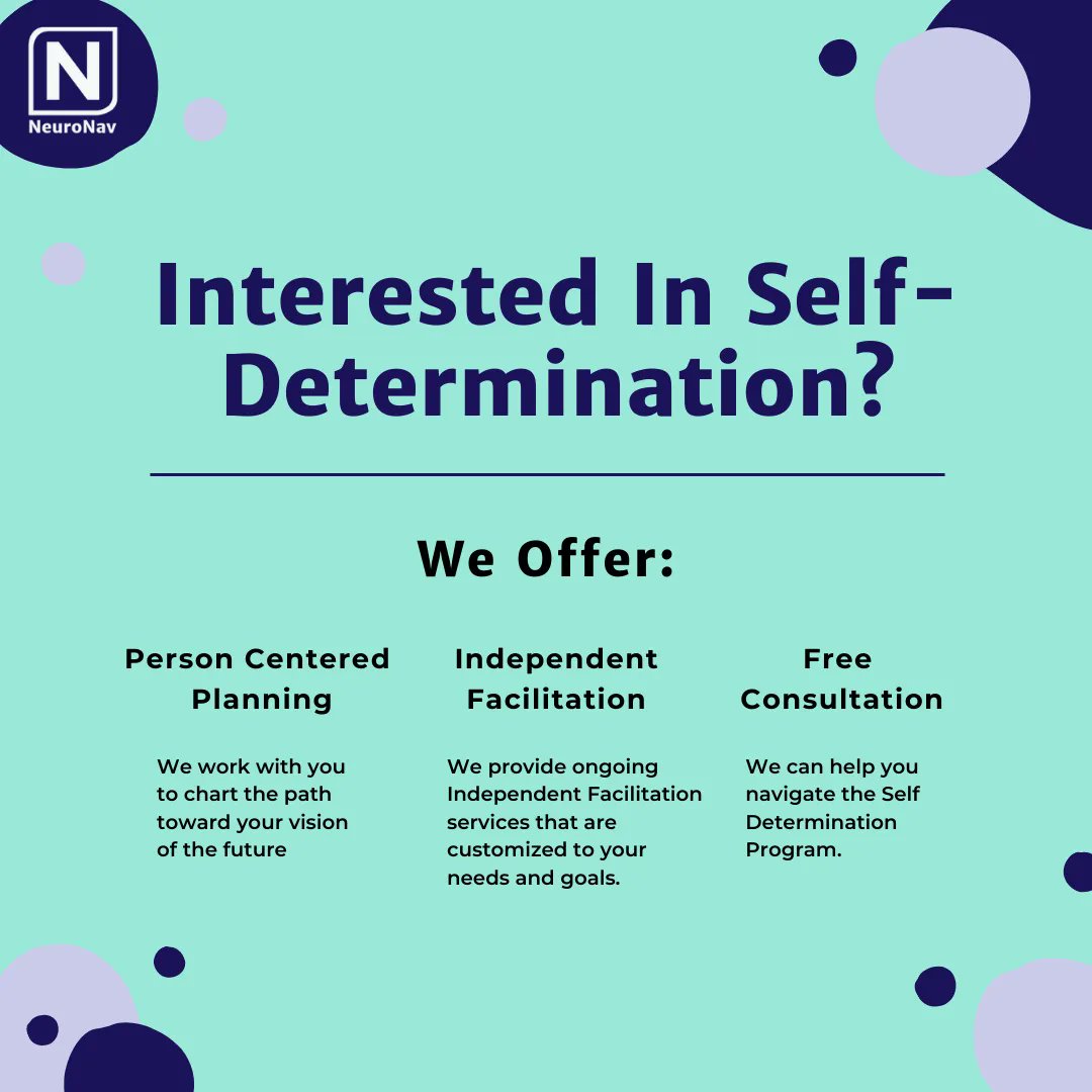 Interested in Self-Determination? Learn how NeuroNav's various services can help you live the life you want today! 

Neuronav.org/services

#neurodivergent
#disabilityawareness
#selfdeterminationprogram