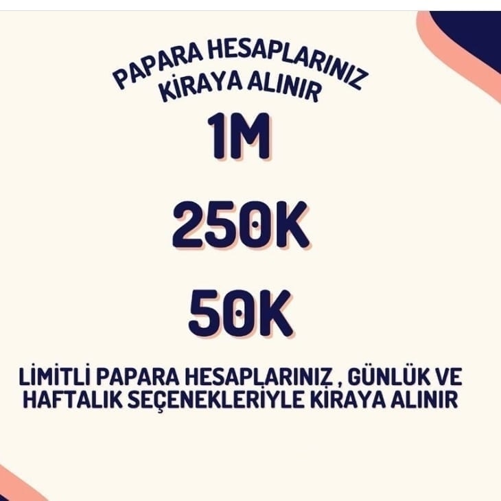 AviatorHile's tweet photo. Papara Hesaplarınız kiralanır -dm
#para #istanbul #ankara #izmir #aşk #iddaa #türkiye #fenerbahçe  #beşiktaş #paparakira #futbol #instagram #kupon #paparakiralamak #sevgi #takip #dolar #iddaakuponu #mutluluk #finans #araba #adana #zengin #kazan #komedi #ekgelir #huzur #papara https://t.co/gPPX9Q4QnR
