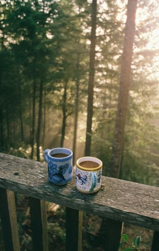 Sharing a cup of delicious coffee with friends is a taste of happiness and a good time.