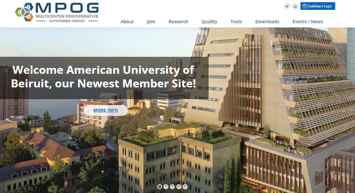 MPOG is excited to welcome our newest site The American University of Beirut!
