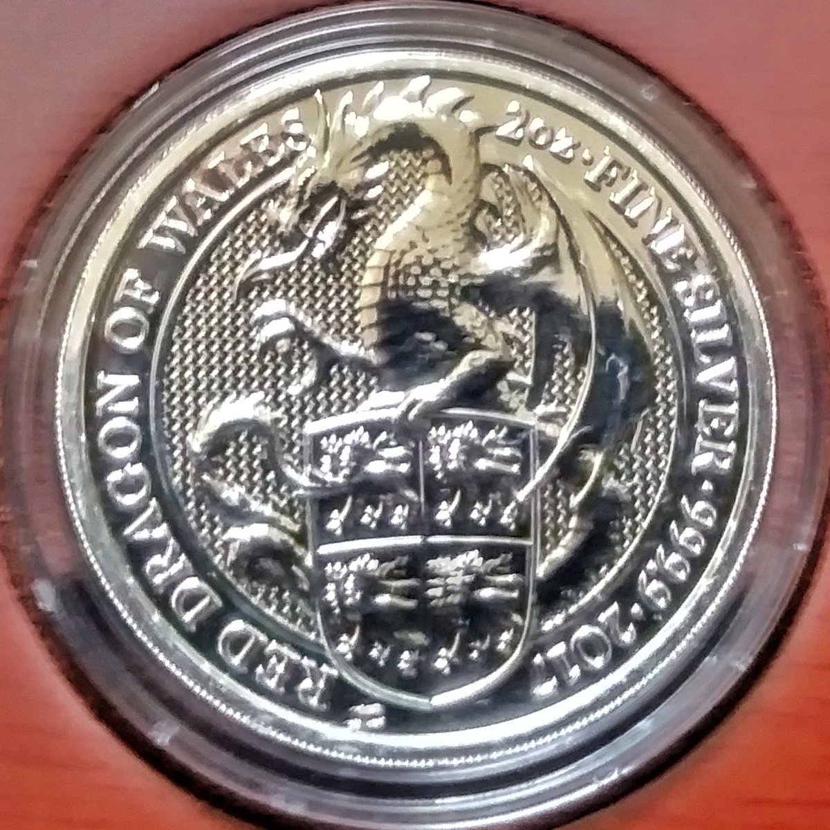 I feel inspired to show my favorite silver coin here, It's the Red Dragon of Wales! #furrynumismatics