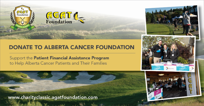 AgatFoundation's tweet photo. AGAT Foundation is proud to partner with @albertacancer to raise funds for the Patient Financial Assistance Program through its upcoming #Charity Classic on Aug 23. Learn more about this #golf tourney at https://t.co/UjFTG0cEkr and click below to donate.#Cancer #Alberta #abhealth