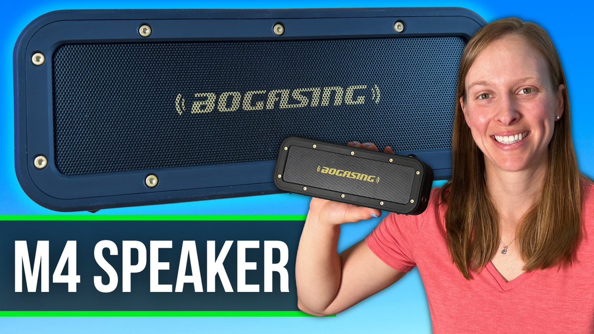 CandidTechTV's tweet photo. Lauren's back! Check out our review of this @bogasing_audio M4 speaker with TWS pairing. Watch it here: https://t.co/LVfYrIPh3B https://t.co/9JrBorSiAY