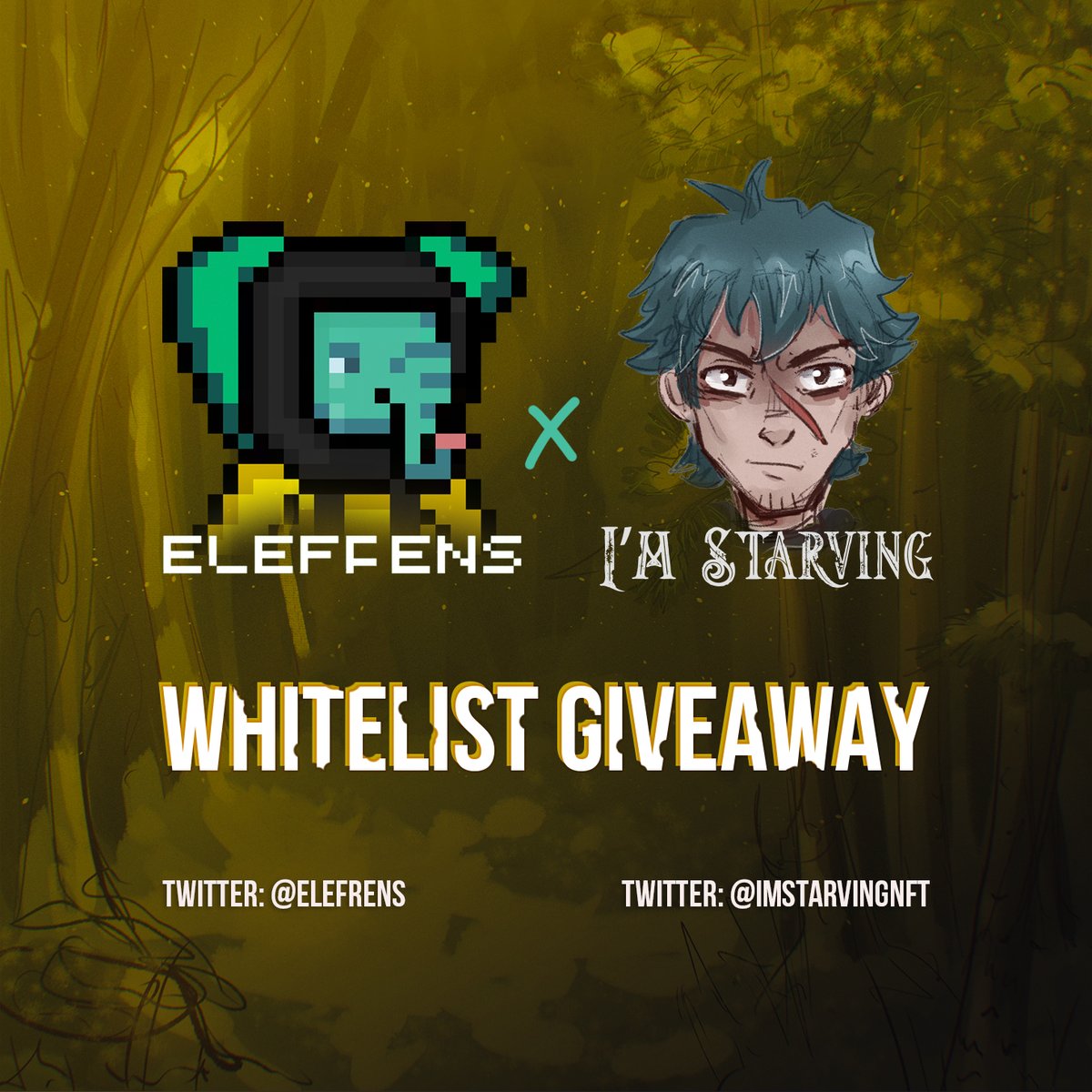 Elefrens X I'm Starving

🐘 10x Elefrens Trunk List spots
😋 10x I'm Starving Giveaway WL spots

1. Follow <a href="/elefrens/">Elefrens</a>
 &amp; <a href="/ImStarvingNFT/">I'm Starving (🍜, 🍣)</a>
 
2. ❤️ + RT
3. Tag 2 hungry frens 
4. Join DC at discord.gg/elefrens &amp; discord.gg/imstarving
 
⏱️24h

#NFTGiveaways #NFT #Arbitrum