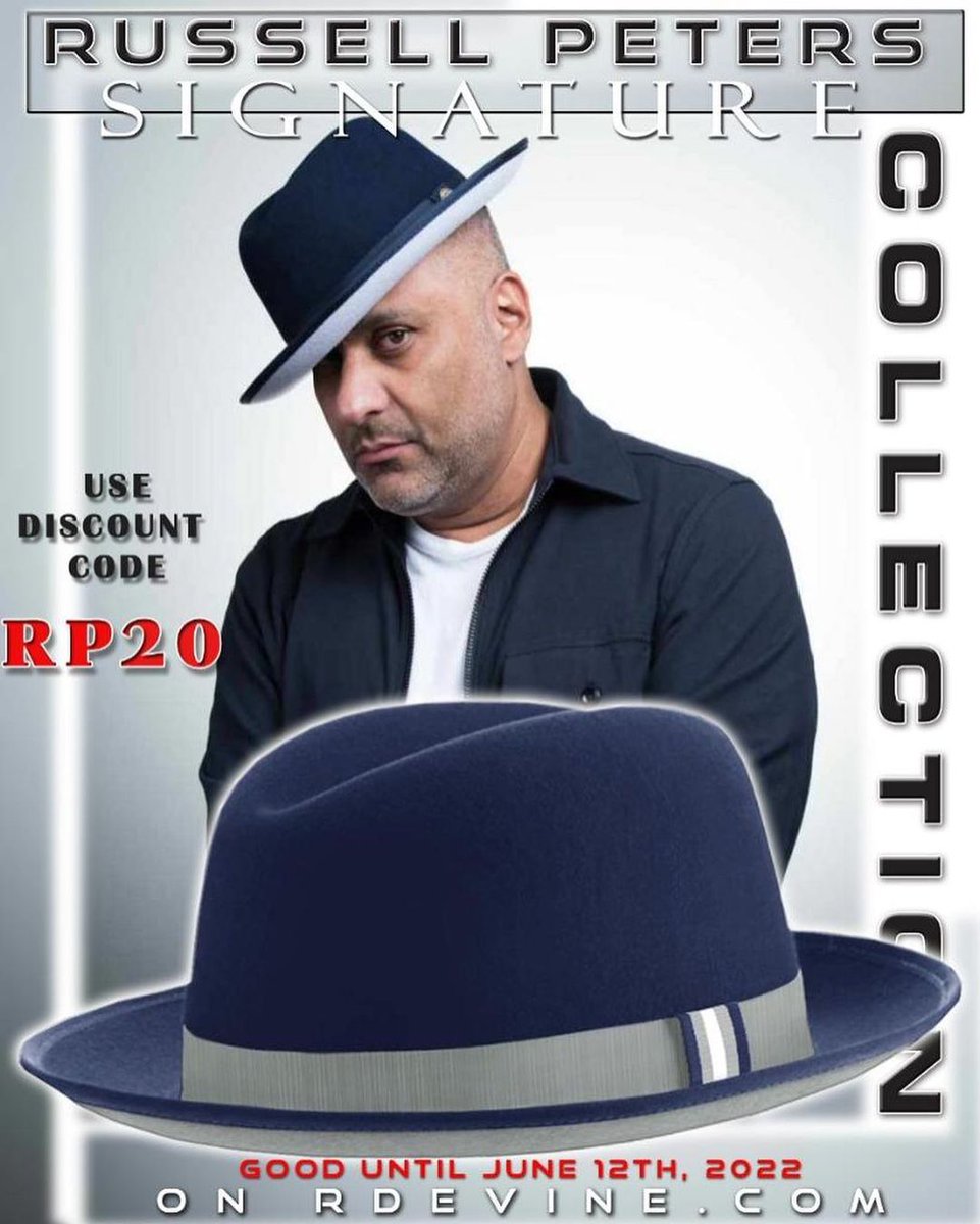 therealrussellp's tweet photo. My shoe and hat collabo/collection with @rockdeepglobal &amp; @rdevinefashion is ready to go!!! Link in my bio!!!! I’m really excited to share this with everyone and I hope you dig it too!!! #RussellPeters #RockdeepFootwear #TheSantiago #TheMonterio #LaPrimero #DubaiDBXclusive https://t.co/mGoqNNbadP